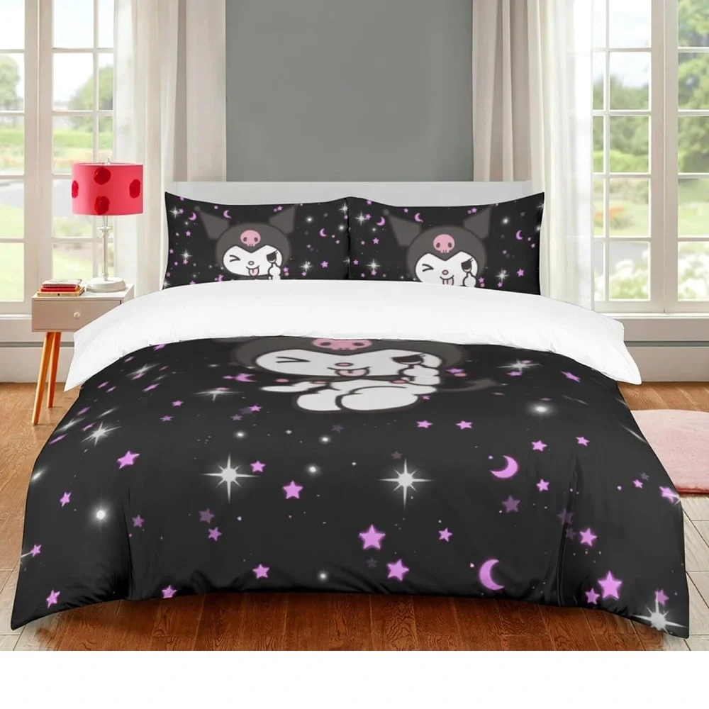 Kuromi Melody Kawaii Duvet Cover 3D print Bedding Sz full